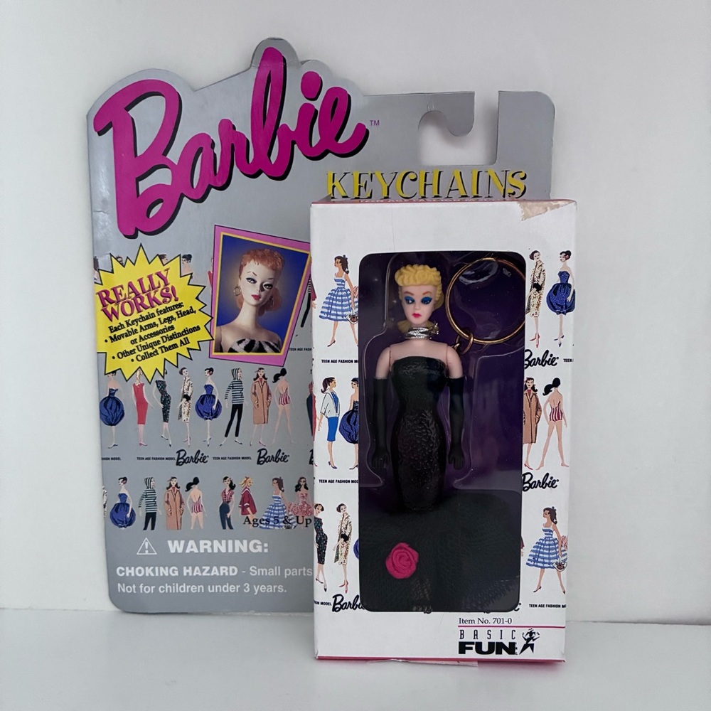 NWT BARBIE Blonde Solo in the Spotlight Key Chain 1995 Moveable Head Arms Legs